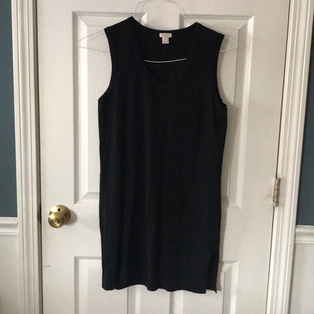 J Crew black mid thigh length dress